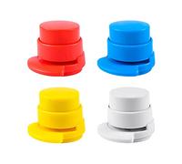 Gativs Agrafeuse Sans Aiguille 4 Pièces Agrafeuse Sans Agrafe Mini Agrafeuse Portable Sans Agrafe Agrafeuse Sans Agrafe Portable Mini Agrafeuse Sans Agrafeuse de Papeterie Agrafeuse Couleur Aléatoire
