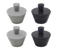 Gativs Bouchons de Vidange Universels 4 Pièces Bouchon de Lavabo Caoutchouc Bouchon Baignoire Universel Bouchon de Vidange Baignoire Bouchon D'étanchéité de Tuyau D'évacuation (Noir,Gris)
