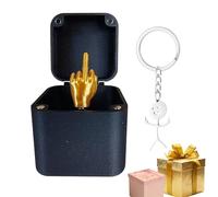 Gativs Cadeau Annoying Middle Finger Boîte Cadeau Nerveuse 2 Pièce Boîte Cadeau Surprise pour Doigt du Milieu Boite Amusante Doigt D'honneur Doigt du Milieu Dans une Boîte Cadeau pour Adultes