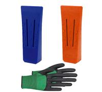Gativs Coins D'Abattage D'Arbres Plastique 2 Pièces Coin Abattage ABS Plastique Coin pour Fendre le Bois Coins de Bucheron Plastique 6 Pouces Cales pour Enregistrement (Bleu Orange)
