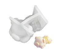 Gativs Moule en Silicone de Cochon Moules pour Bougies Moule en Forme de Cubes 3D Moulle Cochon 3D Moules d'Animaux Animal Resin Molds Moule à Gâteau en Silicone 3D Cochon Moule en Silicone de Porc