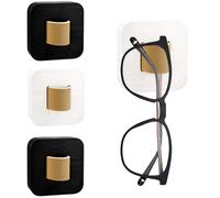 Gativs Porte Lunettes 4 Pièces de Porte Lunettes Mural Support Mural pour Lunettes de Soleil Porte Lunettes Mural en Bois Porte Lunette Mur Sans Perçage pour Accrocher des Lunettes