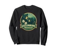 Gatlinburg TN Badge Ours Noir Maman et Petit Sweatshirt