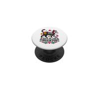 Gato de Los Muertos Chat coloré Jour des Morts Art PopSockets PopGrip Adhésif