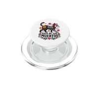 Gato de Los Muertos Chat coloré Jour des Morts Art PopSockets PopGrip pour MagSafe