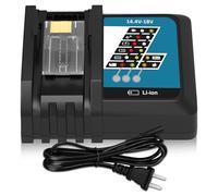 GatoPower DC18RCT DC18RC 7A Chargeur Rapide Remplacement pour Makita 14,4V-18V Chargeur Compatible pour Makita 18V BL1850B BL1830 BL1840 BL1850 BL1860 BL1430 BL1440 BL1450 Batterie