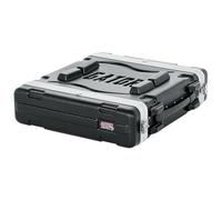 Gator Cases Coffret léger moulé 2U avec loquets robustes; profondeur standard 19,25'' (GR-2L)