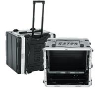 Gator Coffret roulant léger 8U GRR-8L – loquets robustes, poignée rétractable, roues encastrées