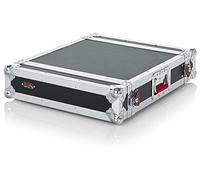 Gator Cases G-TOUR Series Audio Road Rack avec des roulettes robustes et hardware de qualité tournée; profondeur de 17", 2U (G-TOUR 2U)