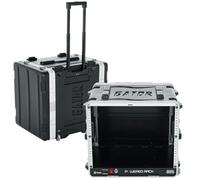 Gator Cases GRR-8PL-US Boîtier léger moulé 4U avec Alimentation intégrée, loquets Robustes, poignée de remorquage rétractable et Roues encastrées ; Profondeur de 48,9 cm, 8U