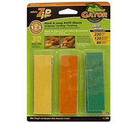 Gator Finition 7801 80/120/220 Grain en oxyde d'aluminium ponceuses Fermeture Éclair (lot de 30), 8,9 x 2,5 cm