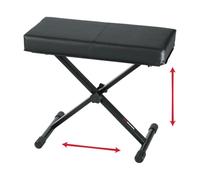 Gator Frameworks Banc pour Clavier Noir Standard avec Assise de Luxe (GFW-Key-BNCH-1)