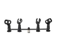Gator Frameworks Barre de fixation pour 1 à 4 micros avec filetage standard 5/8 pouces, adaptée à la plupart des pieds de micro et bras articulés (GFWMIC1TO4)