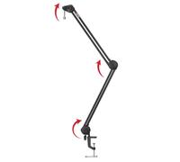 Gator Frameworks Bras articulé à ressort de luxe pour microphone, à fixer sur un bureau, pour podcasts, création de contenu, streaming et autres applications similaires (GFWMICBCBM1000)