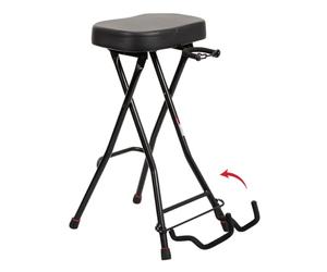 Gator Frameworks Tabouret Pliable pour Guitare avec Assise rembourrée et Support arrière pour Guitare ; (GFW-GTRSTOOL)