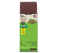 Gator Lot de 5 bandes abrasives en résine et oxyde d'aluminium Rouge 7,6 x 53,3 cm Grain 40