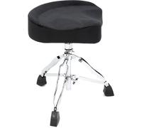 Gator Percussion Series (GP-DTH-SSD-BK) Trône de batterie avec siège ergonomique et axe solide et verrou rotatif, hauteur réglable (48,9 à 67,3 cm), dessus en velours noir et base robuste