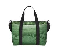Gator Sac de voyage imprimé vert caché pour homme et femme - Sacs de week-end avec bandoulière réglable et poignée, Noir , Taille unique, Sac de voyage