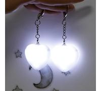 Gatphy 2 Stück Porte Clé Lumineux LED Lampe Coeur avec USB Interrupteur Tactile Porte Sac a Main Lumière Blanche Éclatante