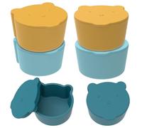 Gatphy 6 PCS Small Snack Conteneurs 130 ml Contons de collation en silicone Contauteur Snack Boîte à soupçon avec couvercles Snack Multipurpos(Style 1)