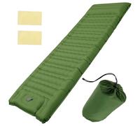 Gatphy Matelas de plage 200 x 65 cm Vert 40D Revêtement TPU Imperméable Capacité de charge 800 lbs. Épaisseur 12-15 cm Livré avec pompe à pied Matelas isolant ultra léger et compact