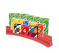 Gatphy Porte-cartes à jouer - 3 rampes - Empilable avec montage magnétique - Pour célébrations, personnes âgées, enfants - Arthrite - 2 x rouges