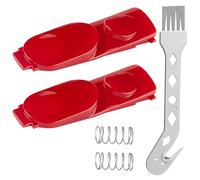 GATSUZG 2 Pack Clip Languette Bouton Remplacement l'aspirateur pour Dyson V7 V8 V10 V11 V15 Rallonge, clip de tête d'aspirateur avec ressort, avec verrouillage de la gâchette, brosse