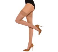 Gatta Bas Michelle 15 DEN - bas auto-agrippants sensuels, sans pointe marquée, amincissants, allongeant visuellement la jambe, élégants et discrets, avec bande de silicone, très féminins