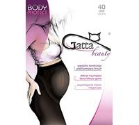 Gatta Body Protect 40Den - Collants pour femmes enceintes avec culotte spéciale douce et très élastique Mat - Noir - 4-L DE