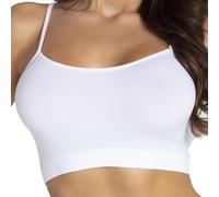 Gatta Sport Basic Top, Soutien-Gorge de Sport à Fines Bretelles, Beau, Doux, Confortable, Fitness, Pas de Coutures latérales, près du Corps (Blanc, XL)