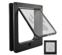 Gattaiola pour chats - Sécurité magnétique avec serrure à 4 voies | Petite porte pour chat pour fenêtre coulissante à insérer - pour maison intérieure extérieure murale appartement salon