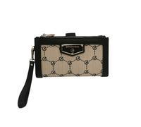 Gattinoni Roma Portefeuille Noir Beige avec Manchette Femme, Noir , C