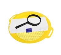 Gatuida 1 Ensemble Bassin de ruée vers l'or poêle à Mailles Mien Tamis pour Pierres Moule à Tamis doré bac à Filtre portatif Tamis à Sol pour Roches Outil de filtrage Petit Tamis Plastique