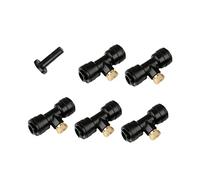Gatuida 1 Ensemble Brass Misting Nozzle Set avec Tees et Bouchon de Fin Supports pour Arrosage de Jardin pour Pulvérisation et Humidification