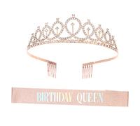 Gatuida 1 ensemble Couronne Rose Doré Ensemble de Accessoires de Cheveux pour Anniversaire et Mariage pour Fêtes Photographies et Événements Spéciaux