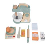 Gatuida 1 Ensemble D'accessoires de Cuisine pour Enfants - Mixeur en Bois - Ensemble de Cuisine Factice - Mini Œufs, Spatule, Balance pour L'éveil des Tout-Petits (garçons Et Filles)