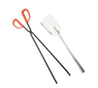 Gatuida 1 Ensemble De Pinces À De Chauffage Avec Pelle : Pince À Bûches À Pointe Plate, Outil Pour Foyer, Pour, Camping Air, Pique-, Barbecue Au Charbon De
