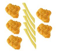 Gatuida 1 Ensemble De Poulet Et De Frites Modèle De Faux Aliments Accessoires Réalistes De Poulet Frit De Restauration Rapide Faux De Poulet Modèle De Nourriture Simulée