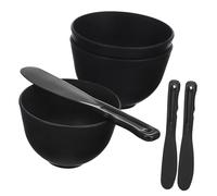 Gatuida 1 Ensemble Ensemble De Bol à Mélanger Silicium Bols Pour Mélanger Le Visage Soin Du Visage Masque Facial Bol à Mélanger Bol De Boue Trousse Gel De Silice Noir Réutilisable
