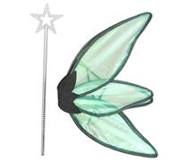 Gatuida 1 Ensemble Fairy Costume Fairy Wings décoration Fete Decoration Fete Halloween Faire la fête Enfants Aile de fée pour Petite Fille Aile de fée pour fête costumée Plastique Rose