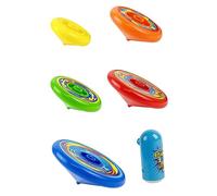 Gatuida 1 Ensemble Jouets Gyro pour Garçon Fille Jouets Colorés Empilables avec Lanceur pour et Fêtes Améliore la Coordination Main Œil Matériau Sûr et Couleur Aléatoire