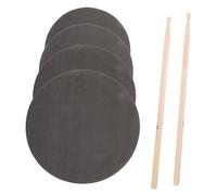 Gatuida 1 ensemble Kit de Pratique de Batterie avec Tapis Silencieux Bâtons Ensemble Portable pour Musiciens et Étudiants