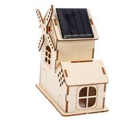 Gatuida 1 Ensemble Kit Éolienne Bois à Assembler pour Garçon Fille Projet Scientifique DIY Éducatif pour Garçons et Filles pour Expériences Activités Classe