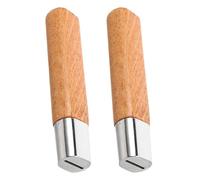 Gatuida 1 Ensemble Lot de 2 Poignées Ergonomiques en Bois de Palissandre pour Couteaux Cuisine, Manche Droit Argenté 12,7 Cm, Accessoires pour Fabrication et Réparation, Usage 2 Pièces