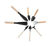 Gatuida 1 Ensemble Pelle Outils De Jardinage à Main Outil De Désherbage De Poignée en Bois Râteau à Gazon Écopes De Sol Bonsaï Outil De Fourche De Désherbage Outils De Bonsaï Acier Beige