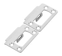 Gatuida 1 Ensemble Plaque de Gâche Acier Inoxydable Lot de Plaque Renfort Ajustable pour Serrures de Porte Compatible avec Divers Types de Verrous Résistance Aux Chocs Installation Facile