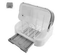 Gatuida 1 Ensemble Rack de séchage de biberon porte-bouteilles pour bébé sèche biberon égouttoir à biberons Rack de séchage pour les bouteilles de bébé porte-sèche-biberons Plastique Gris
