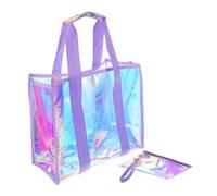 Gatuida 1 Ensemble Sac de Plage Étanche Large Capacité avec Poche pour Femmes Sac de Voyage pour Piscine Plage et Activités Extérieures Design Iridescent Durable