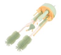 Gatuida 1 ensemble Set de Brosses de Nettoyage Multifonctionnelles pour Bouteilles avec Support Ensemble de Brosses pour Biberons Goupillons et Tuyaux Vert