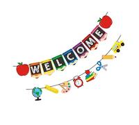 Gatuida 1 Jeu Bannière De Rentrée Scolaire Décorations Suspendues Colorées Pour Accueil De Semestre Lettres Bienvenue À Classe Portes Murs 2 Pièces